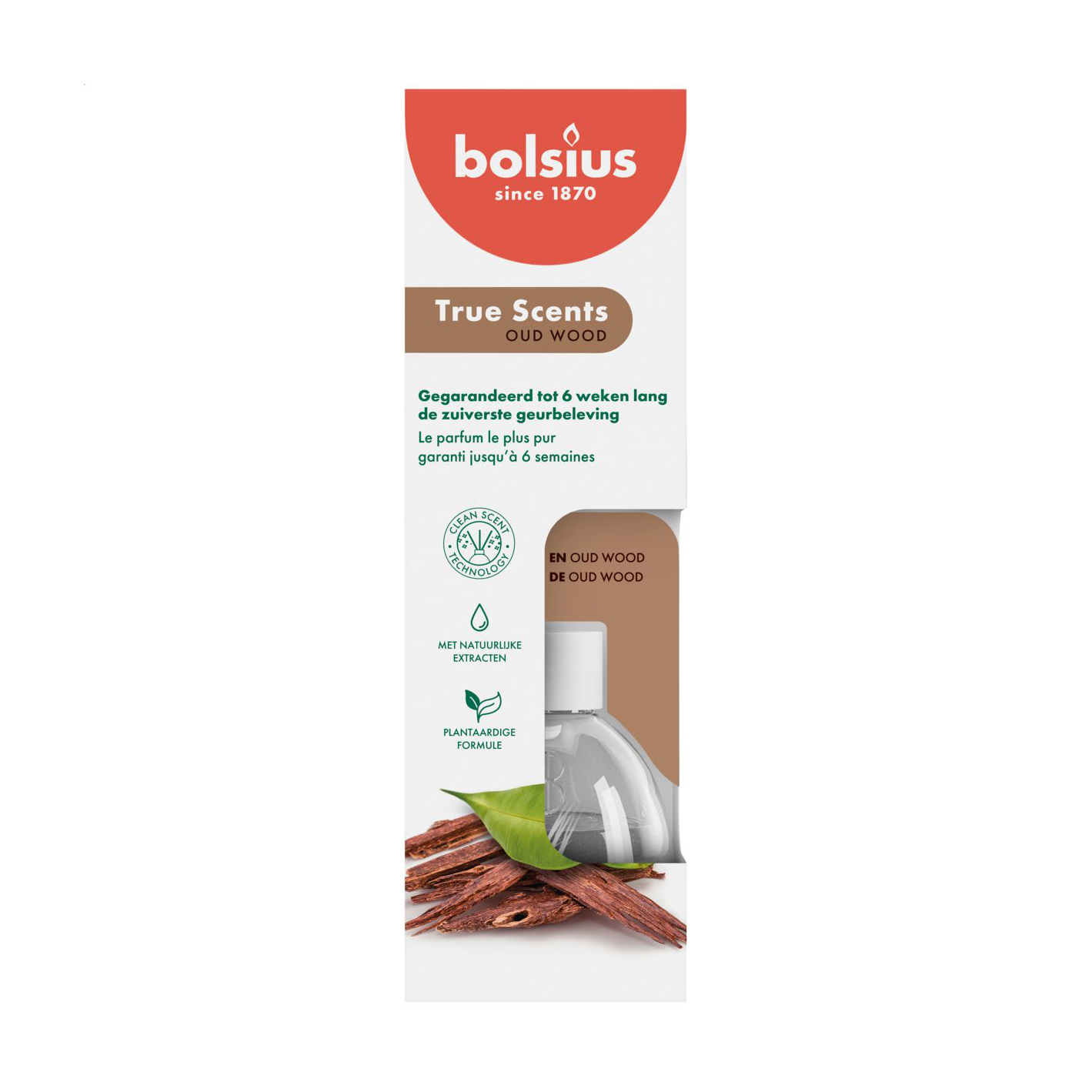 Аромадифузор Bolsius True Scents Oud Wood, 60 мл